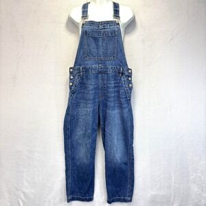 GAP Denim Overalls Womens M Blue 100% Cotton Adjustable Straight Leg Country